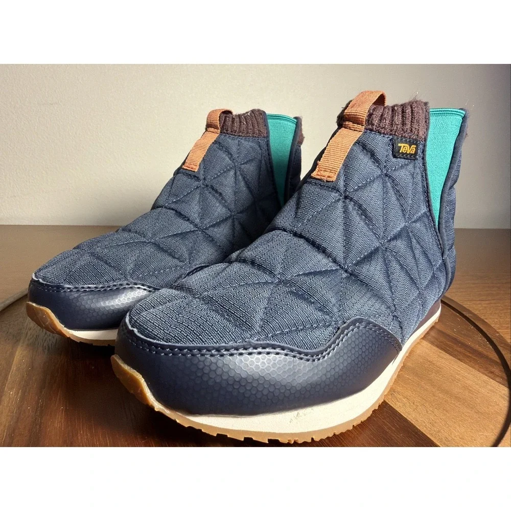 Teva Women Ember Mid Quilted Slippers Winter Hiking Boots Blue 1106209 Size 6